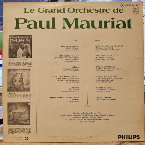 Le Grand Orchestre De Paul Mauriat – L'été Indien LP PLAK