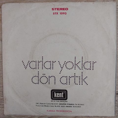 Şenay – Varlar Yoklar / Dön Artık 45LİK PLAK