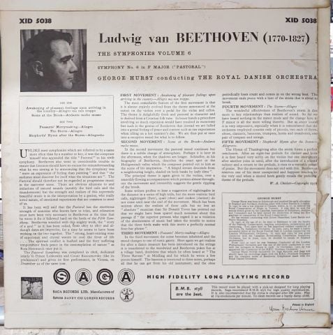 Beethoven, George Hurst Conducting LP PLAK