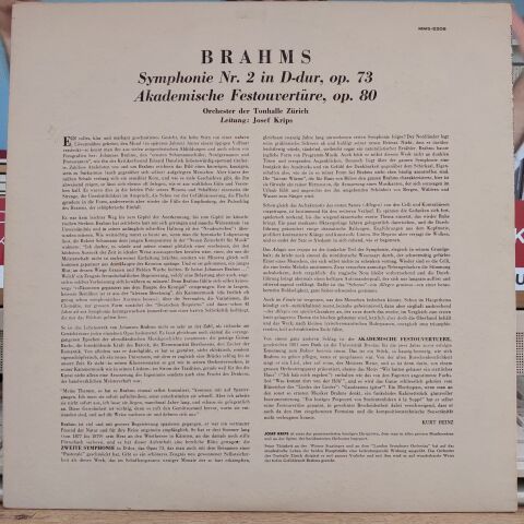 Brahms Tonhalle-Orchester Zürich LP PLAK