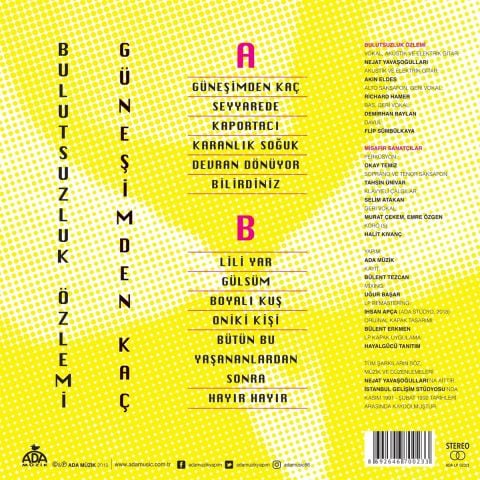 Bulutsuzluk Özlemi - Güneşimden Kaç LP PLAK