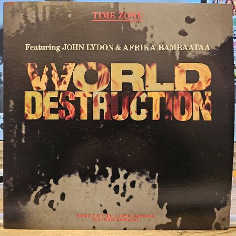 Time Zone Featuring John Lydon & Afrika Bambaataa – World Destruction LP PLAK