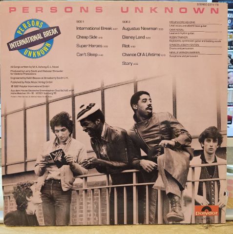 Persons Unknown – International Break LP PLAK