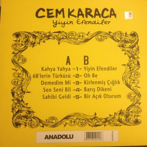 Cem Karaca, Cahit Berkay, Uğur Dikmen - Yiyin Efendiler LP PLAK