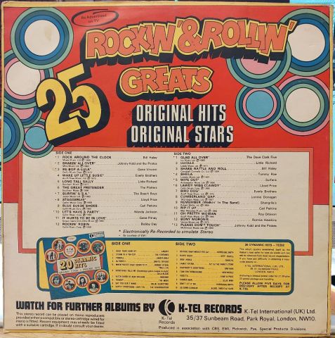 Various – 25 Rockin' & Rollin' Greats LP PLAK