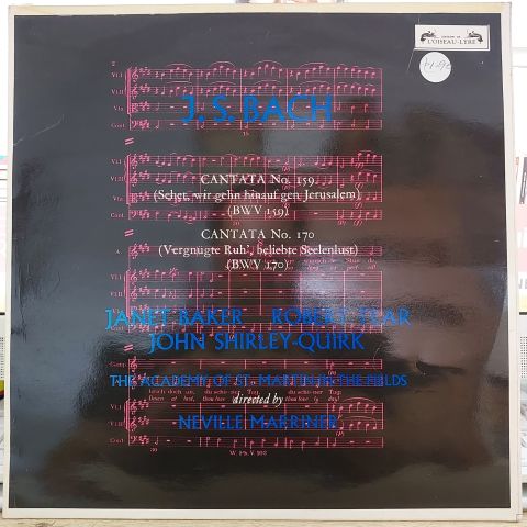 J.S. Bach Janet Baker, Robert Tear LP PLAK