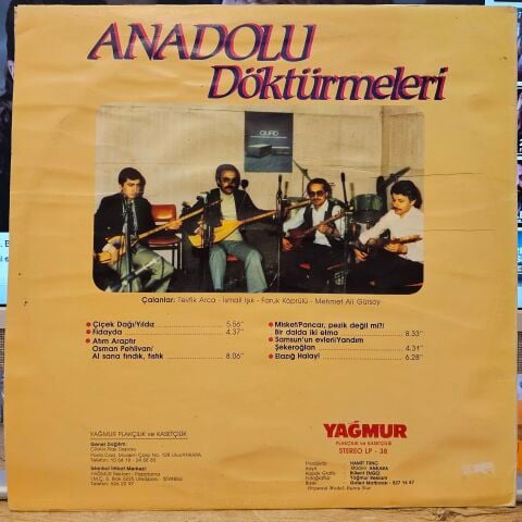 Tevfik Arca, İsmail Işık, Faruk Köprülü, Mehmet Ali Gürsoy – Anadolu Döktürmeleri LP PLAK
