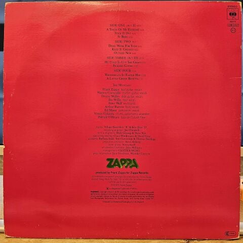 Frank Zappa – Joe's Garage Acts II & III LP PLAK