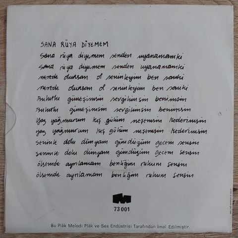 Selçuk Ural – Sana Rüya Diyemem / Bambaşka Bir Dünya 45LİK PLAK