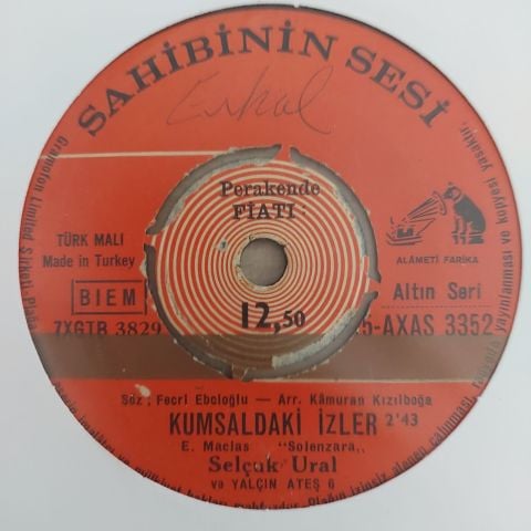 Selçuk Ural Ve Yalçın Ateş 6 – Kalbim Açık Kitap / Kumsaldaki İzler 45LİK PLAK