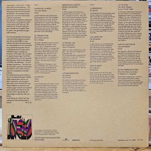 Los Incas – Los Incas LP PLAK