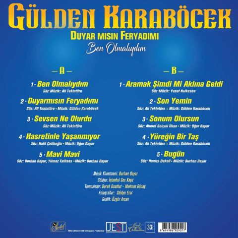 Gülden Karaböcek - Ben Olmalıydım / Duyar Mısın Feryadımı LP PLAK