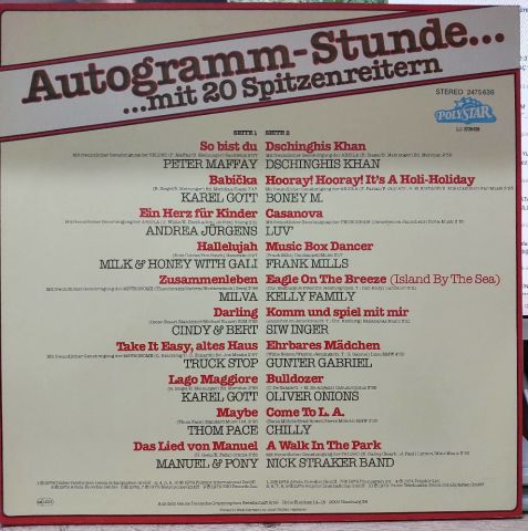 Various – Autogramm-Stunde  LP PLAK