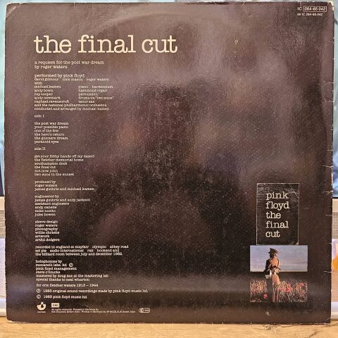 Pink Floyd – The Final Cut LP PLAK