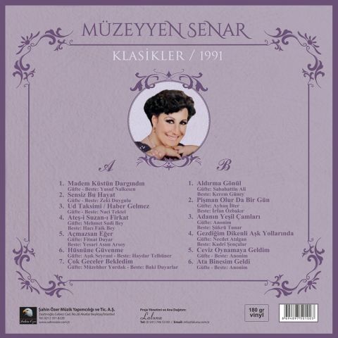 MÜZEYYEN SENAR - KLASİKLER 1991 LP PLAK