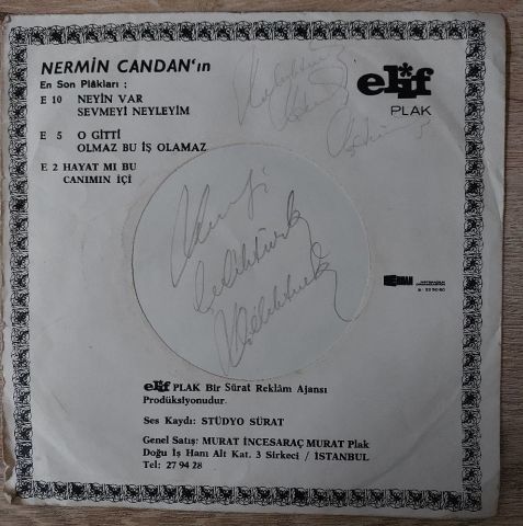 Nermin Candan – Canımın İçi / Hayat Mı Bu 45LİK PLAK