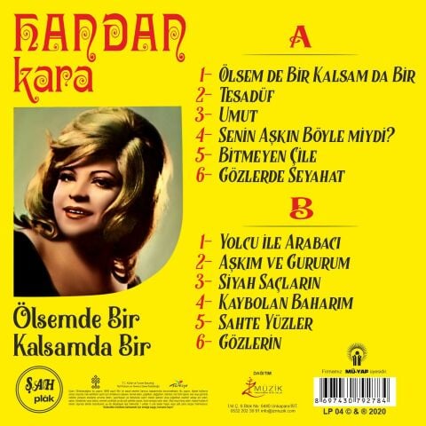 Handan Kara - Ölsemde Bir Kalsamda Bir LP PLAK