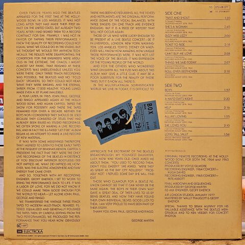 The Beatles – The Beatles At The Hollywood Bowl LP PLAK