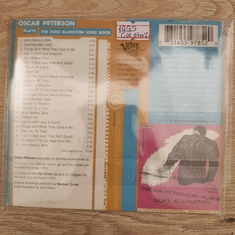 OSCAR PETERSON - PLAYS THE DUKE ELLINGTON SONG BOOK CD