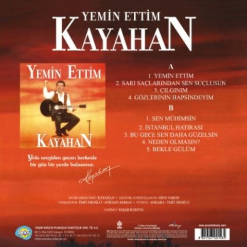 KAYAHAN - YEMİN ETTİM LP PLAK