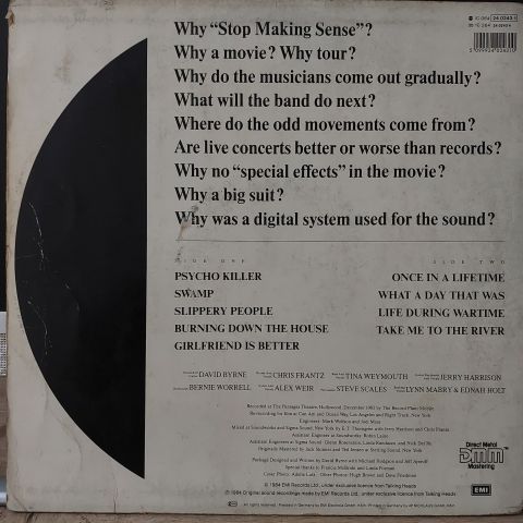 Talking Heads – Stop Making Sense LP PLAK