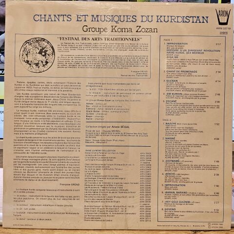 Groupe Koma Zozan – Chants Et Musiques Du Kurdistan LP PLAK (KÜRTÇE)