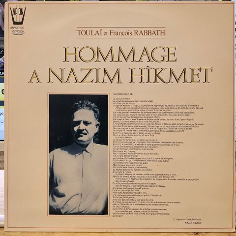 Toulai Et François Rabbath – Hommage A Nazim Hikmet LP PLAK