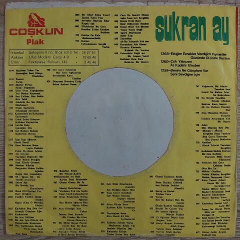 Şükran Ay – Maziye Feryat / Nazar Değmesin 45LİK PLAK