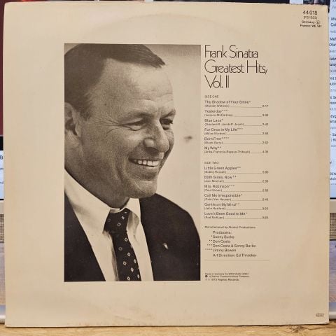 Frank Sinatra – Greatest Hits, Vol. II LP PLAK