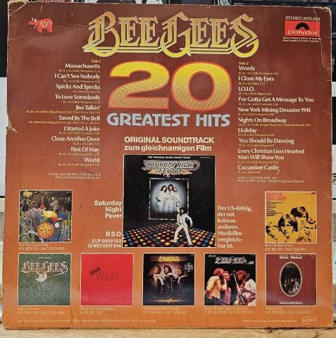 Bee Gees – 20 Greatest Hits LP PLAK