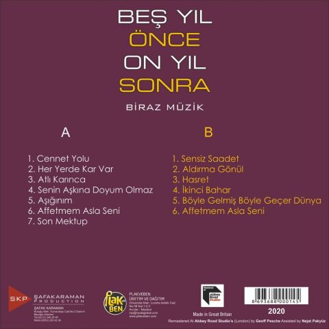 BEŞ YIL ÖNCE ON YIL SONRA - BİRAZ MÜZİK LP PLAK