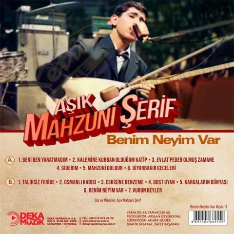Aşık Mahzuni Şerif – Benim Neyim Var  LP PLAK