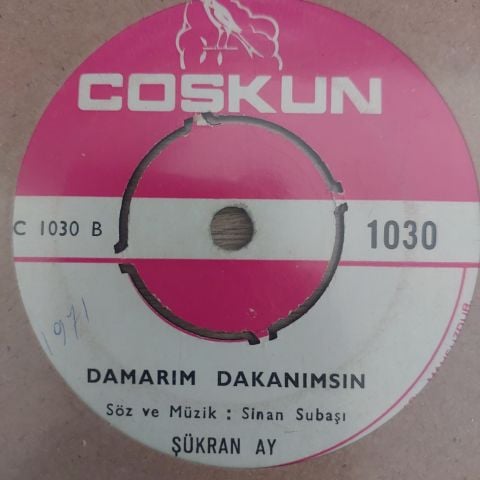 Şükran Ay –  Damarimda Kanimsin 45LİK PLAK
