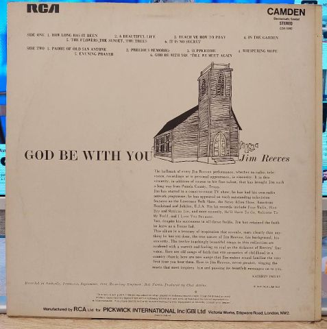 Jim Reeves – God Be With You LP PLAK