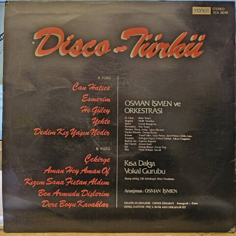 Osman İşmen Ve Orkestrası, Kısa Dalga Vokal Grubu – Disco-Türkü LP PLAK