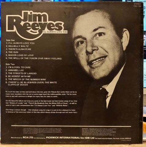 Jim Reeves – I'll Always Love You LP PLAK