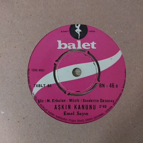 EMEL SAYIN - AŞKIN KANUNU 45LİK PLAK