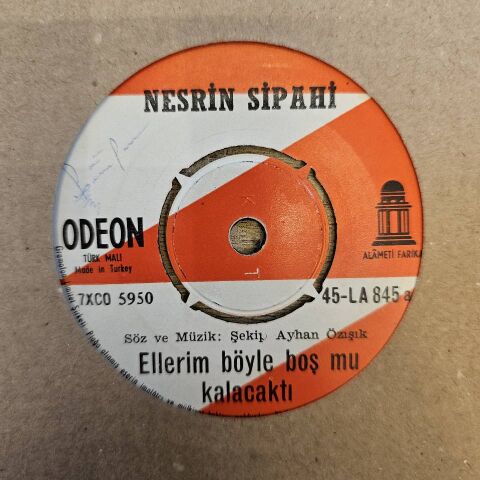 Nesrin Sipahi – Ellerim Böyle Boş Mu Kalacaktı / Böyle Mi Olacaktı Bu Aşkın Hikayesi 45LİK PLAK...