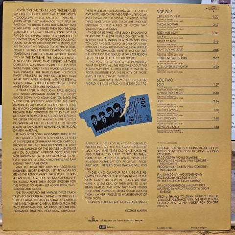 The Beatles – The Beatles At The Hollywood Bowl LP PLAK