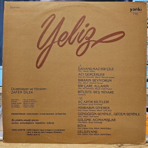 Yeliz – Yeliz LP PLAK