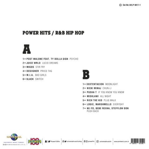 ÇEŞİTLİ SANATÇILAR – Power Hits R&B Hip Hop LP PLAK