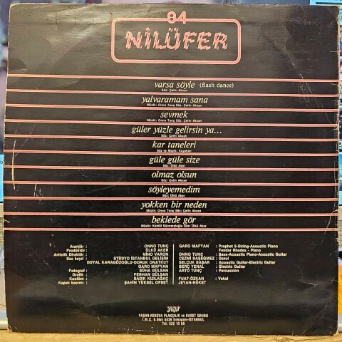 Nilüfer – Nilüfer '84 LP PLAK