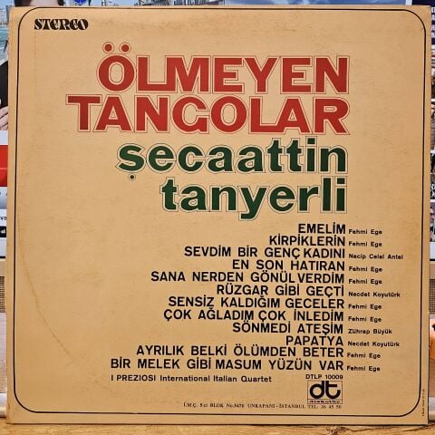Şecaattin Tanyerli – Ölmeyen Tangolar LP PLAK