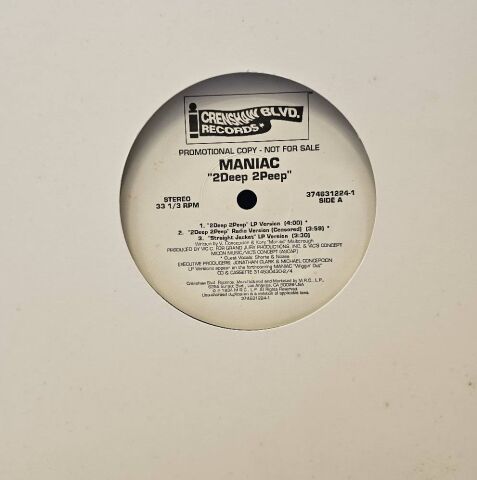 Maniac – 2Deep 2Peep LP PLAK
