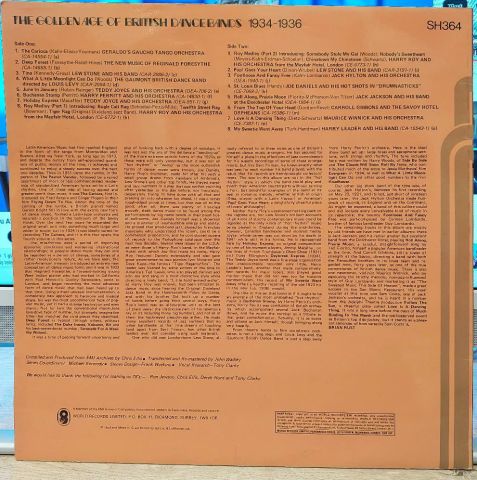 Various – The Golden Age Of British Dance Bands 1934-1936 LP PLAK