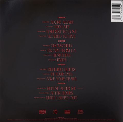 THE WEEKND - AFTER HOURS LP PLAK