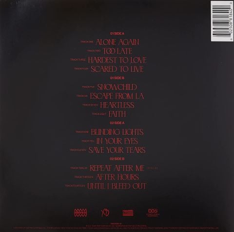 THE WEEKND - AFTER HOURS LP PLAK