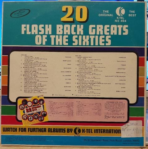 Various – 20 Flash Back Greats Of The Sixties LP PLAK