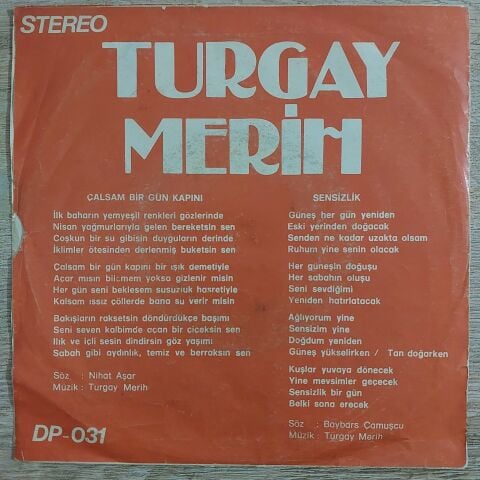 Turgay Merih – Çalsam Bir Gün Kapını 45LİK PLAK