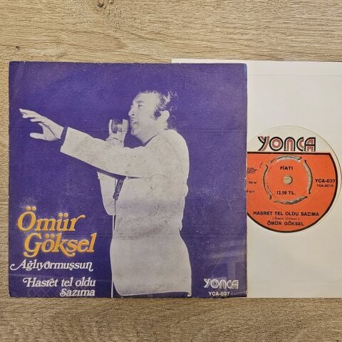 Ömür Göksel – Ağlıyormuşsun / Hasret Tel Oldu Sazıma 45LİK PLAK